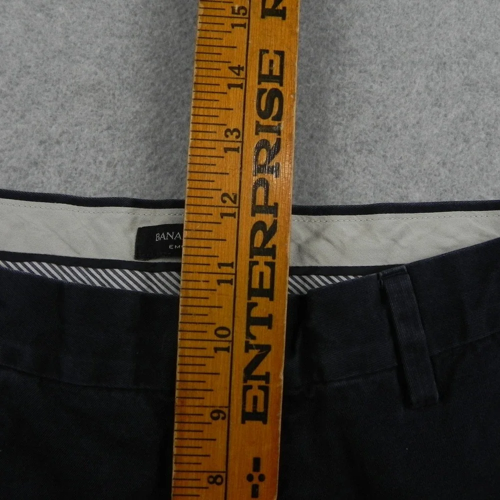 Banana Republic Emerson Chino Mens 33x34 Navy Blue Cotton Straight Leg Pants